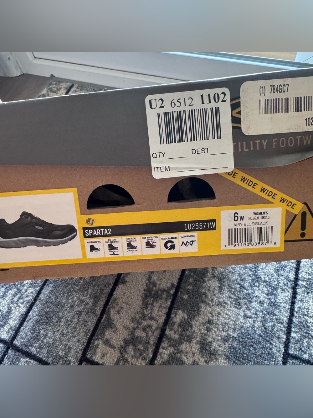 Keen SPARTA2 Womens Shoe Airy Blue/Black 6 Wide